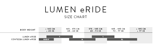 LUMEN E-RIDE SIZING