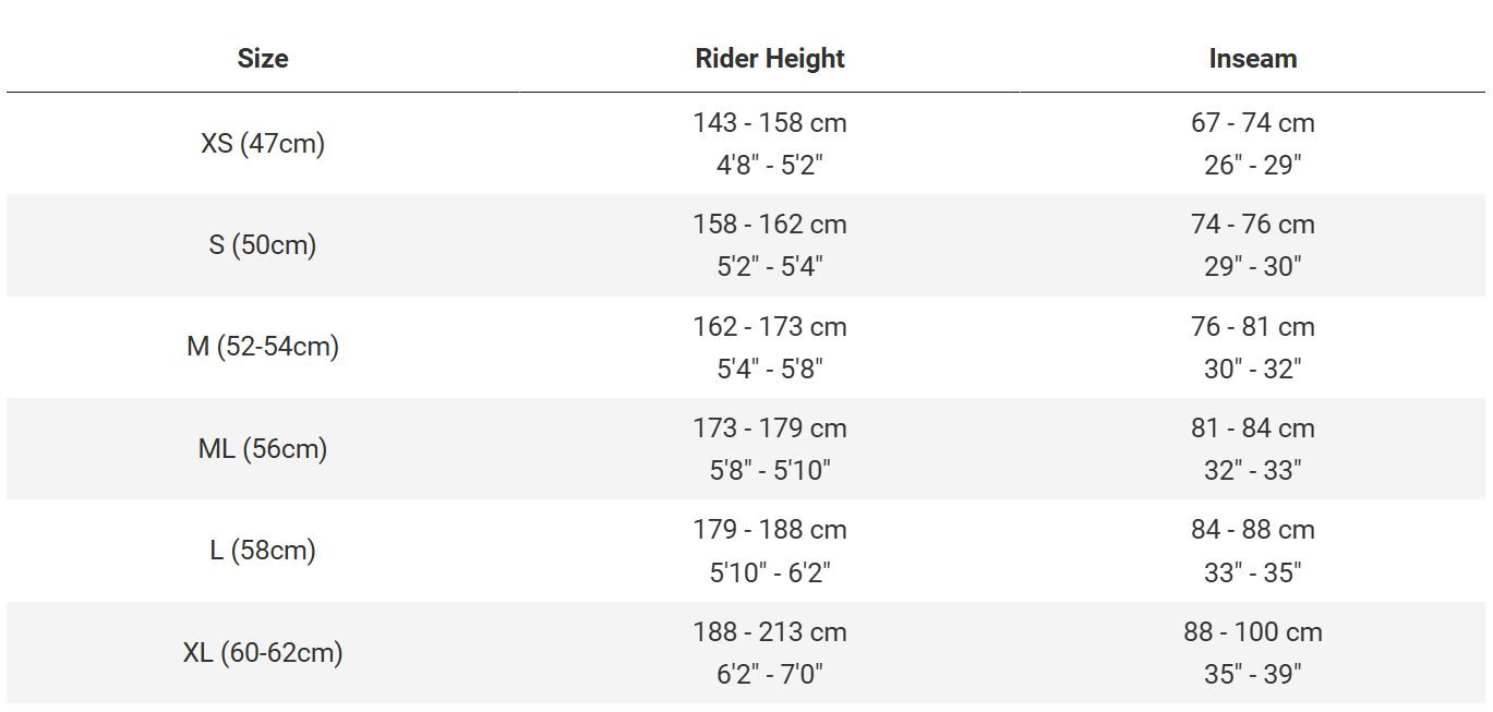 MADONE SL SIZING