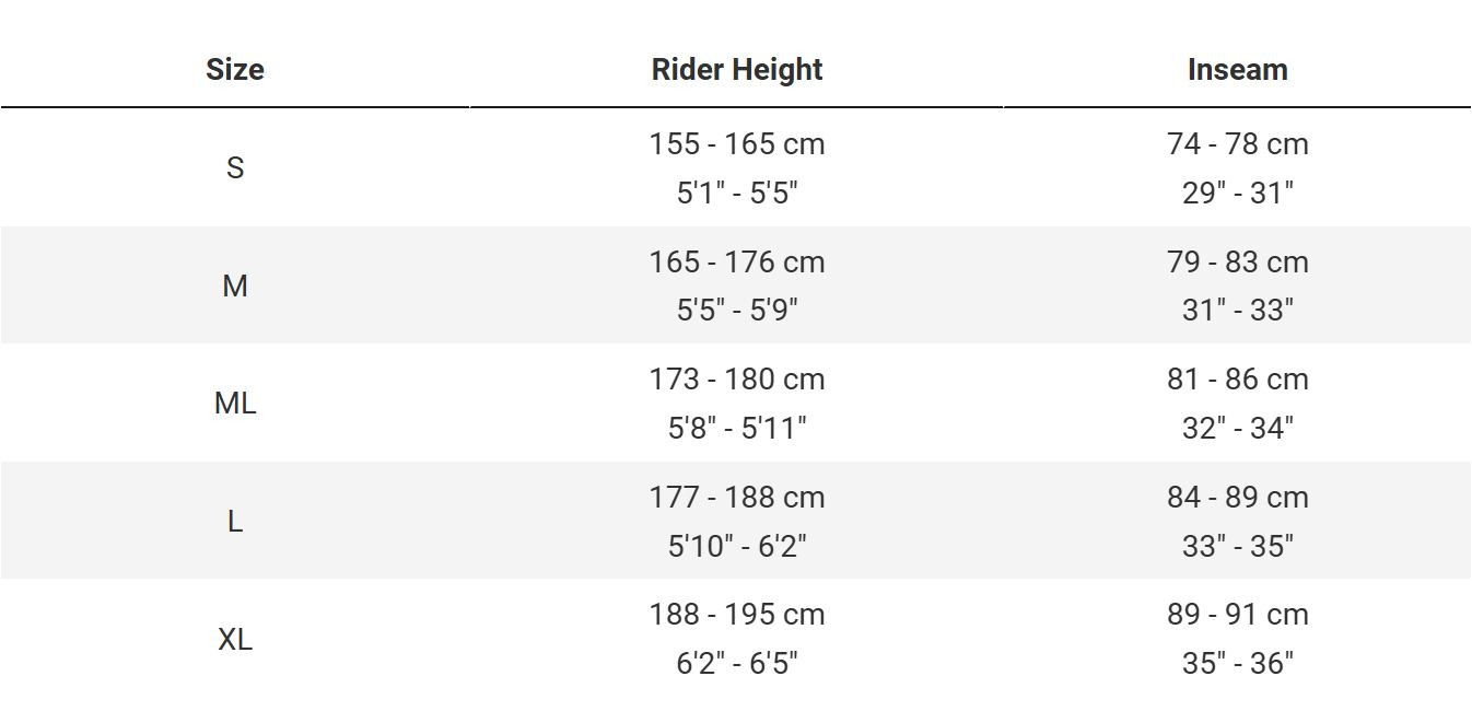 SUPERCALIBER 9 SIZING