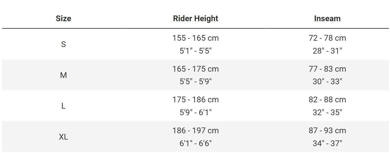 VERVE 1 LOWSTEP SIZING